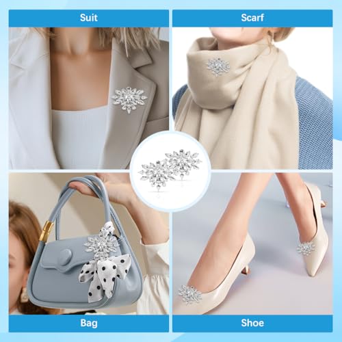MAYCREATE® 6PCS Shoe Clips Charms for Women Crystal Rhinestone Decoration Detachable Buckle Bridal Wedding Prom Party High Heels Accessories MAYCREATE® 6PCS Shoe Clips Charms for Women Crystal Rhinestone Decoration Detachable Buckle Bridal Wedding Prom Party High Heels Accessories